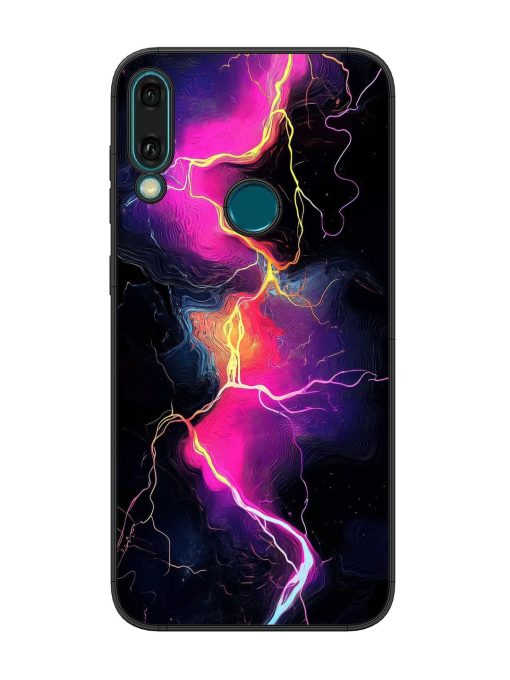 Electric Dreams Glossy Soft Edge Case for Honor Y9 (2019) Chachhi