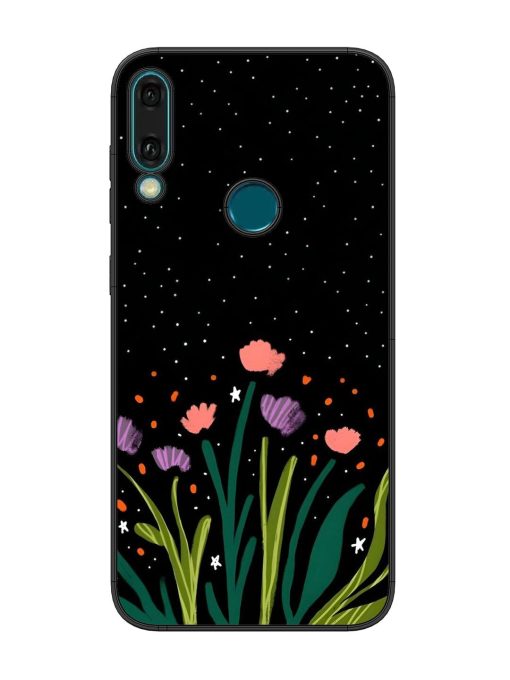 Midnight Bloom Glossy Soft Edge Case for Honor Y9 (2019) Chachhi