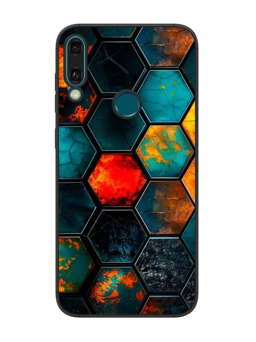 Hexagon Hive Glossy Soft Edge Case for Honor Y9 (2019) Chachhi