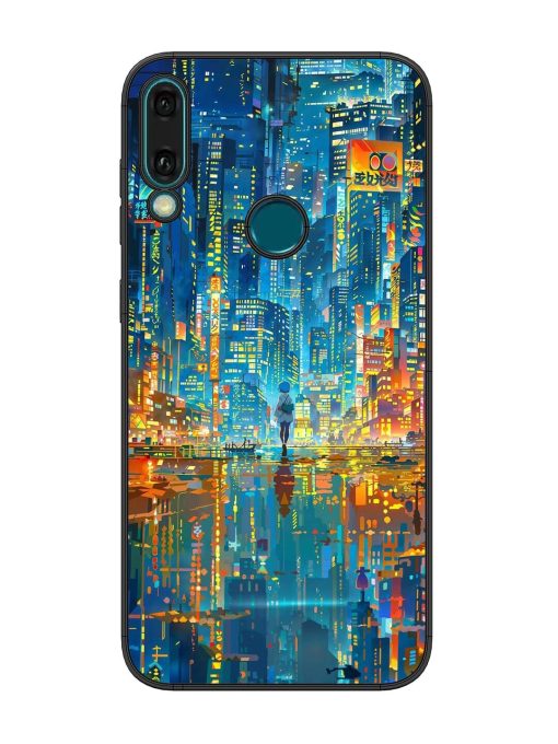 Neon Metropolis Glossy Soft Edge Case for Honor Y9 (2019) Chachhi