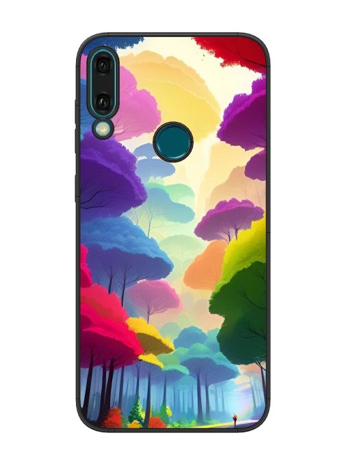 Rainbow Road Glossy Soft Edge Case for Honor Y9 (2019) Chachhi