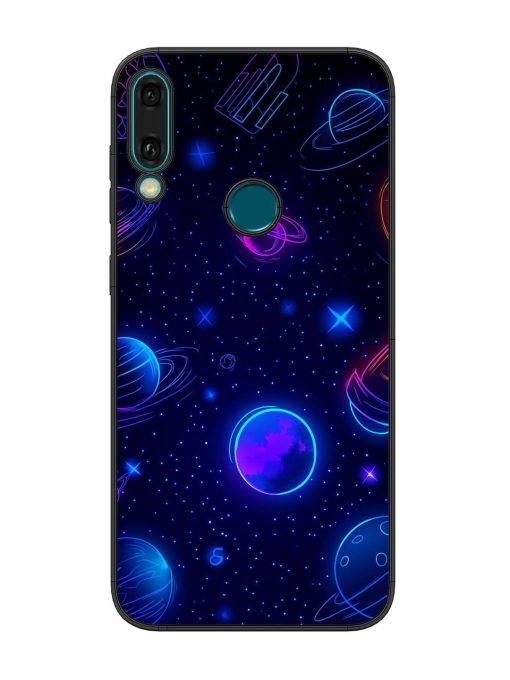 Neon Cosmos Glossy Soft Edge Case for Honor Y9 (2019) Chachhi