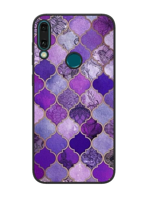 Purple Mosaic Magic Glossy Soft Edge Case for Honor Y9 (2019) Chachhi