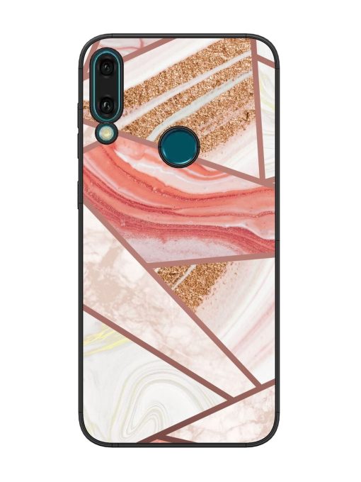 Rosy Mosaic Glossy Soft Edge Case for Honor Y9 (2019) Chachhi