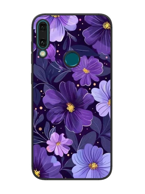 Purple Paradise Glossy Soft Edge Case for Honor Y9 (2019) Chachhi