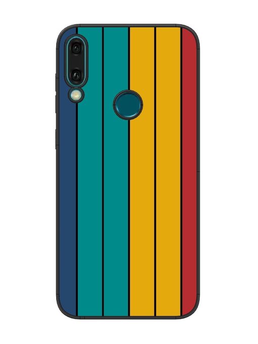 Retro Stripes Glossy Soft Edge Case for Honor Y9 (2019) Chachhi