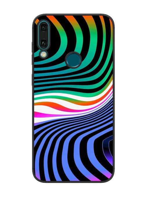 Psychedelic Waves Glossy Soft Edge Case for Honor Y9 (2019) Chachhi