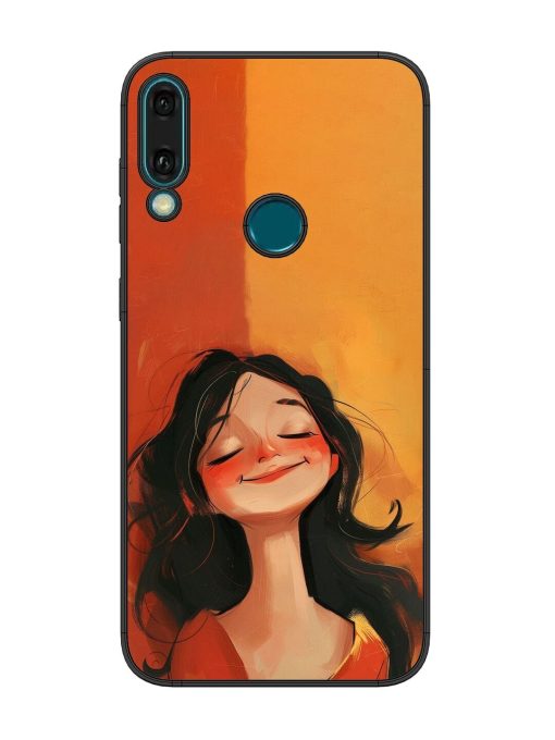 Neon Girl Glossy Soft Edge Case for Honor Y9 (2019) Chachhi