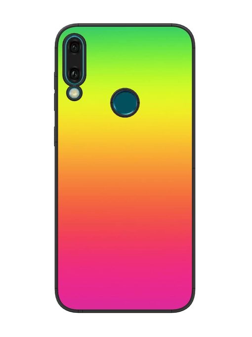 Rainbow Gradient Glossy Soft Edge Case for Honor Y9 (2019) Chachhi