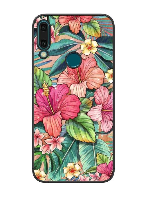 Tropical Tapestry Glossy Soft Edge Case for Honor Y9 (2019) Chachhi