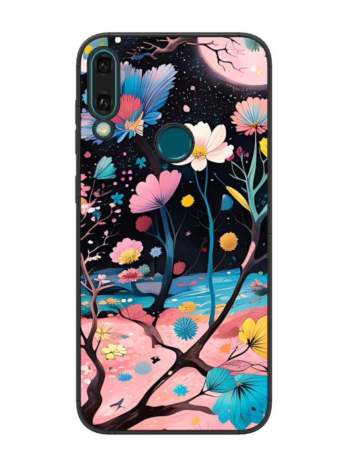 Cosmic Bloom Glossy Soft Edge Case for Honor Y9 (2019) Chachhi