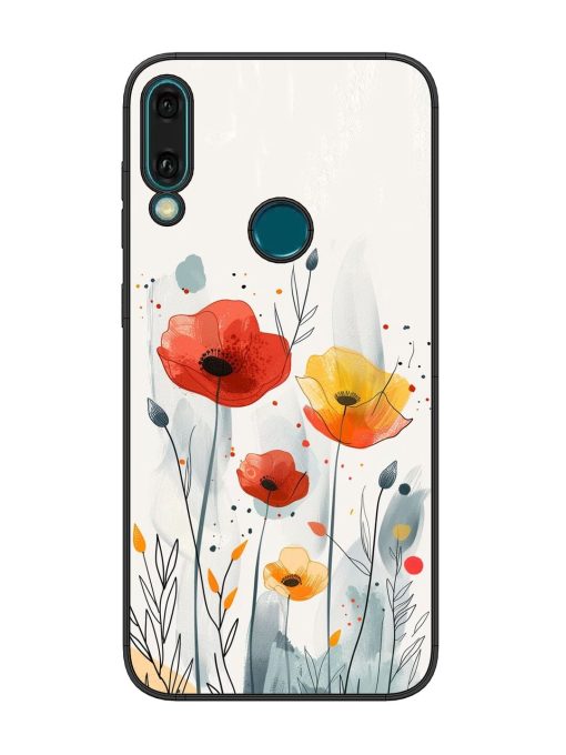 Poppy Fields Glossy Soft Edge Case for Honor Y9 (2019) Chachhi