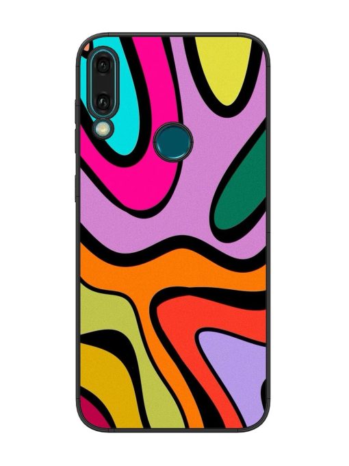 Groovy Swirls Glossy Soft Edge Case for Honor Y9 (2019) Chachhi