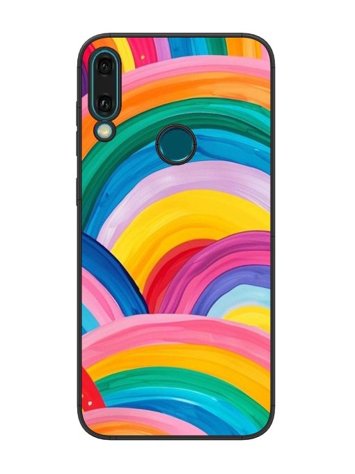 Rainbow Cascade Glossy Soft Edge Case for Honor Y9 (2019) Chachhi