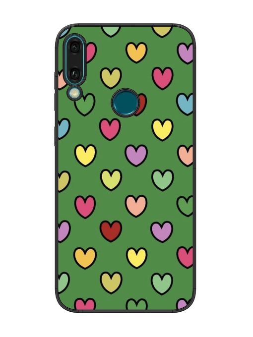 Rainbow Heart Parade Glossy Soft Edge Case for Honor Y9 (2019) Chachhi