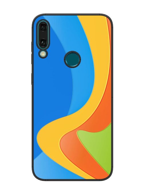 Curvy Color Cascade Glossy Soft Edge Case for Honor Y9 (2019) Chachhi