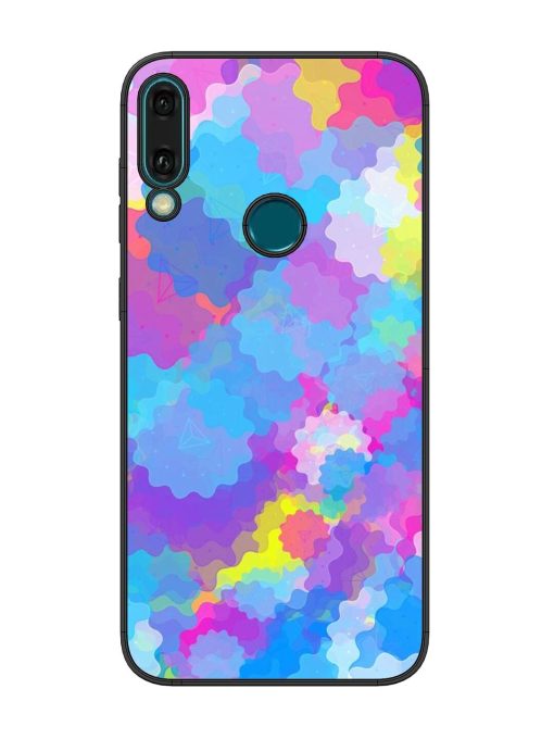 Psychedelic Cloud Burst Glossy Soft Edge Case for Honor Y9 (2019) Chachhi