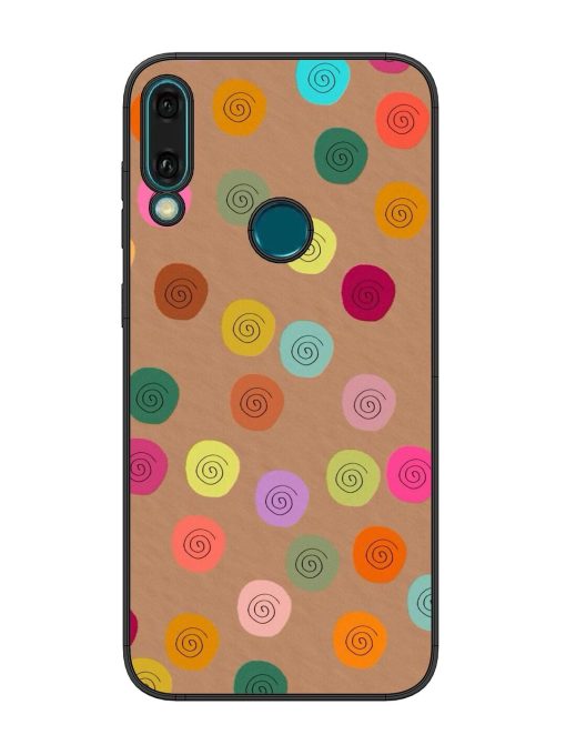 Swirly Dots On Kraft Glossy Soft Edge Case for Honor Y9 (2019) Chachhi