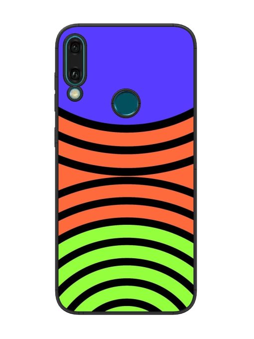 Psychedelic Stripe Symphony Glossy Soft Edge Case for Honor Y9 (2019) Chachhi