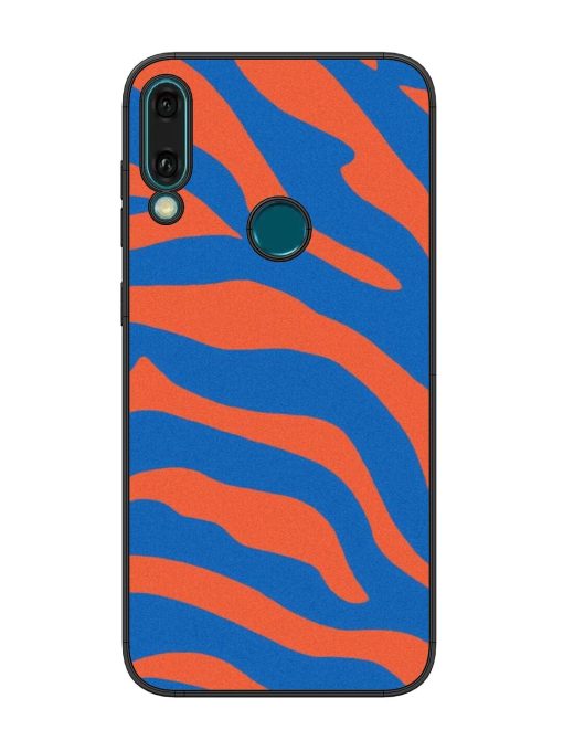 Zebra Stripes In Blue And Orange Glossy Soft Edge Case for Honor Y9 (2019) Chachhi