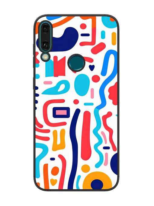 Whimsical Doodle Chaos Glossy Soft Edge Case for Honor Y9 (2019) Chachhi