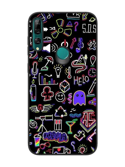 Neon Doodle Glossy Soft Edge Case for Honor Y9 Prime Chachhi