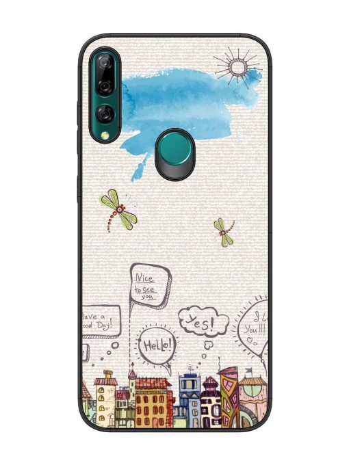 Doodle City Glossy Soft Edge Case for Honor Y9 Prime