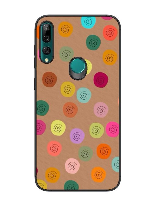 Swirly Dots On Kraft Glossy Soft Edge Case for Honor Y9 Prime Chachhi