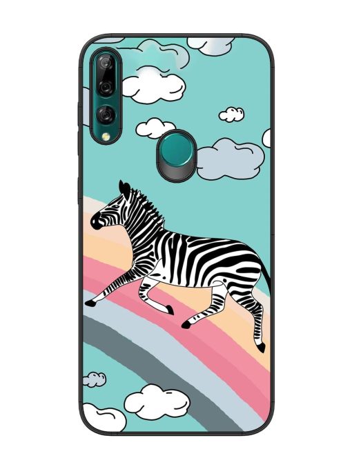 Zebra On A Rainbow Glossy Soft Edge Case for Honor Y9 Prime Chachhi