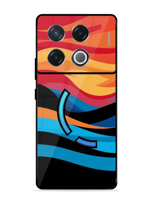 Blazing Currents Glossy Soft Edge Case for Infinix Gt 20 Pro (5G) Chachhi