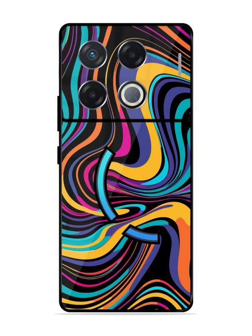 Psychedelic Swirl Glossy Soft Edge Case for Infinix Gt 20 Pro (5G) Chachhi