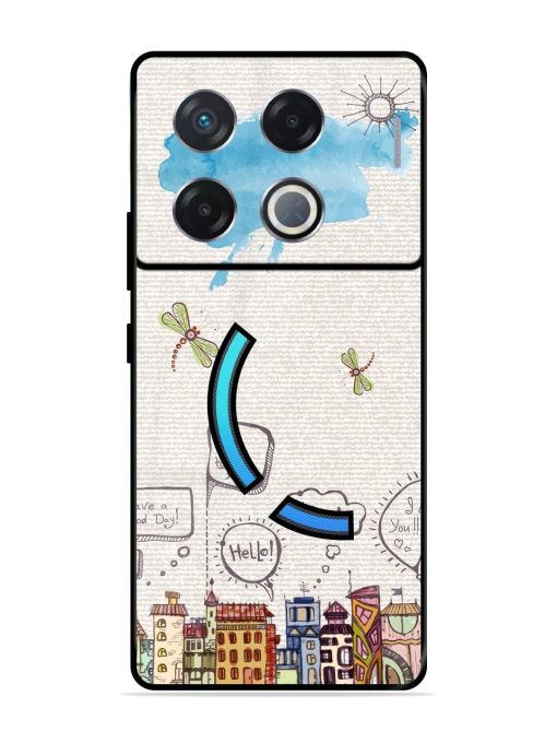 Doodle City Glossy Soft Edge Case for Infinix Gt 20 Pro (5G) Chachhi