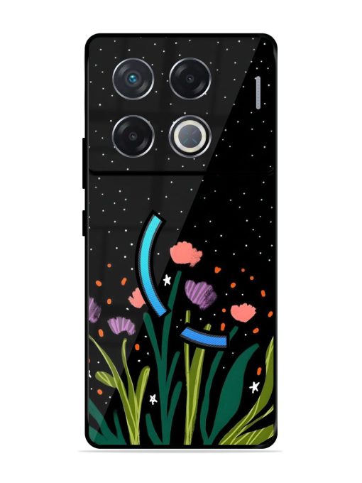 Midnight Bloom Glossy Soft Edge Case for Infinix Gt 20 Pro (5G) Chachhi