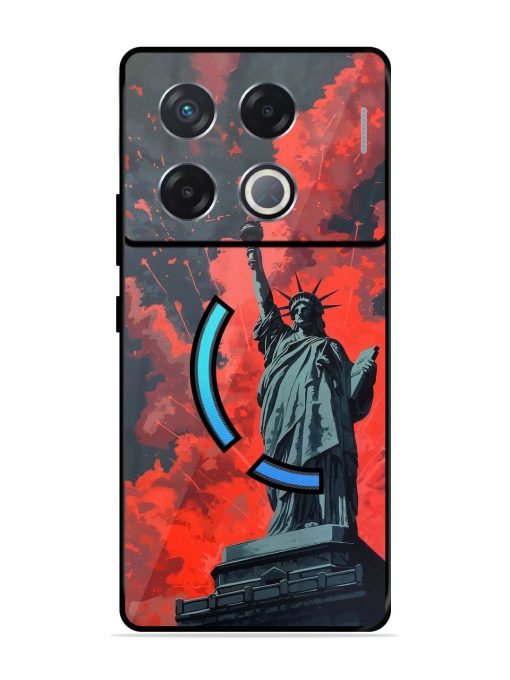 Lady Liberty'S Firework Finale Glossy Soft Edge Case for Infinix Gt 20 Pro (5G)