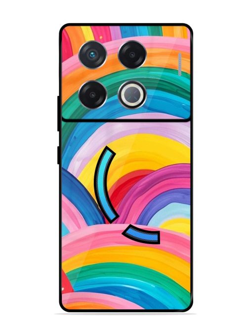 Rainbow Symphony Glossy Soft Edge Case for Infinix Gt 20 Pro (5G) Chachhi