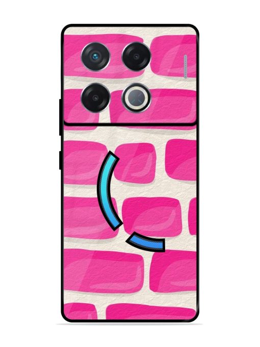 Pink Brick Wall Glossy Soft Edge Case for Infinix Gt 20 Pro (5G) Chachhi