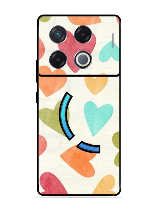 Watercolor Hearts Glossy Soft Edge Case for Infinix Gt 20 Pro (5G) Chachhi