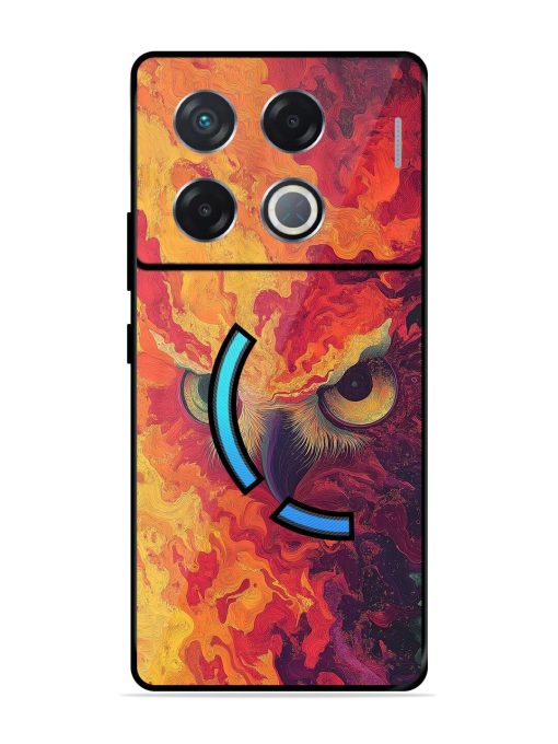 Fiery Owl Glossy Soft Edge Case for Infinix Gt 20 Pro (5G) Chachhi