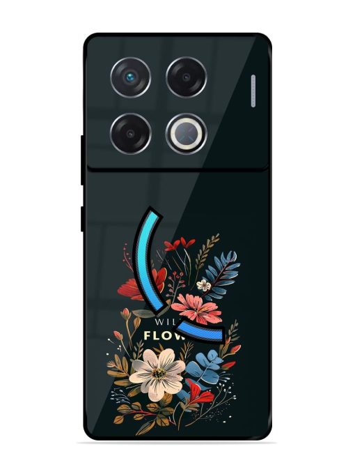 Dark Floral Glossy Soft Edge Case for Infinix Gt 20 Pro (5G) Chachhi