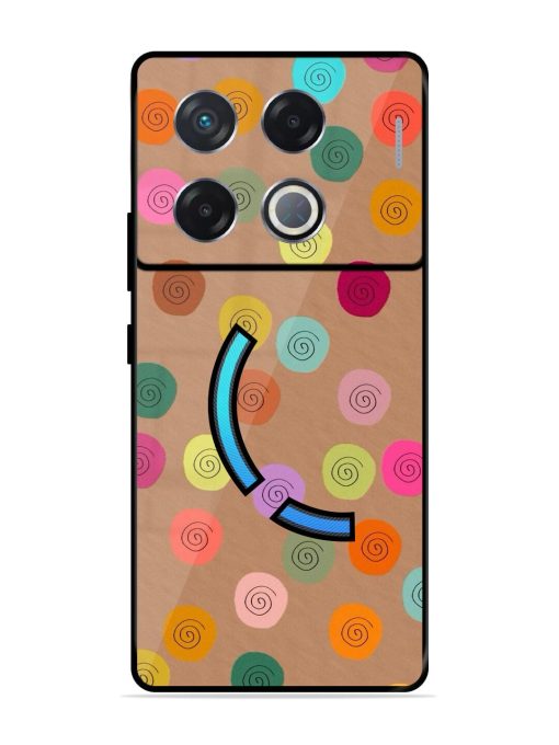 Swirly Dots On Kraft Glossy Soft Edge Case for Infinix Gt 20 Pro (5G) Chachhi