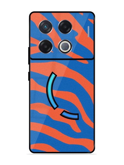 Zebra Stripes In Blue And Orange Glossy Soft Edge Case for Infinix Gt 20 Pro (5G) Chachhi