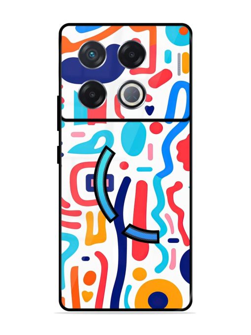 Whimsical Doodle Chaos Glossy Soft Edge Case for Infinix Gt 20 Pro (5G) Chachhi