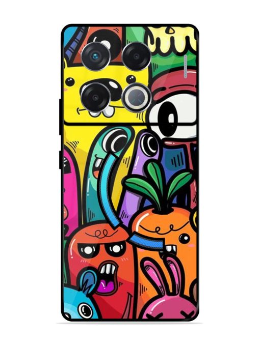 Whimsical Doodle Chaos Glossy Soft Edge Case for Infinix Gt 20 Pro (5G) Chachhi