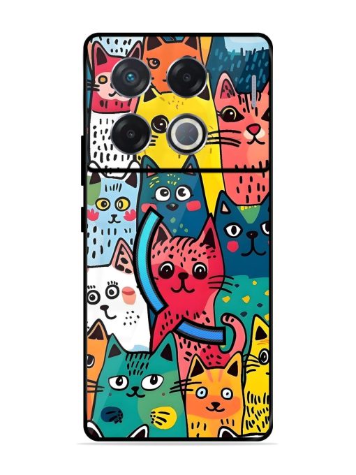 Feline Frenzy Glossy Soft Edge Case for Infinix Gt 20 Pro (5G) Chachhi