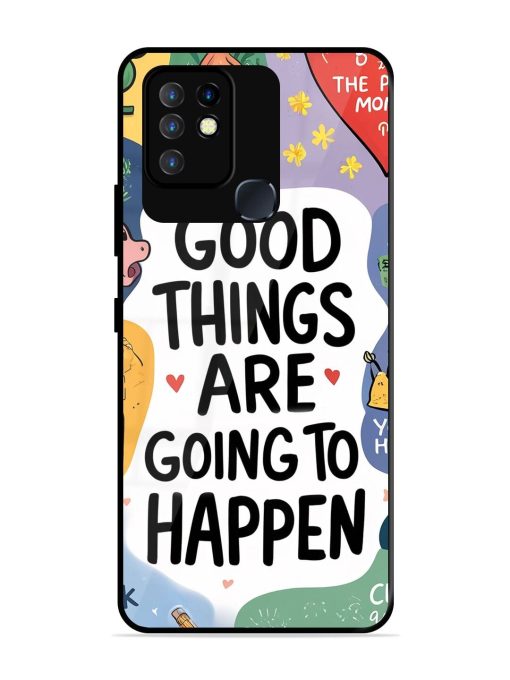 Uplifting Scribbles Glossy Soft Edge Case for Infinix Hot 10 Chachhi