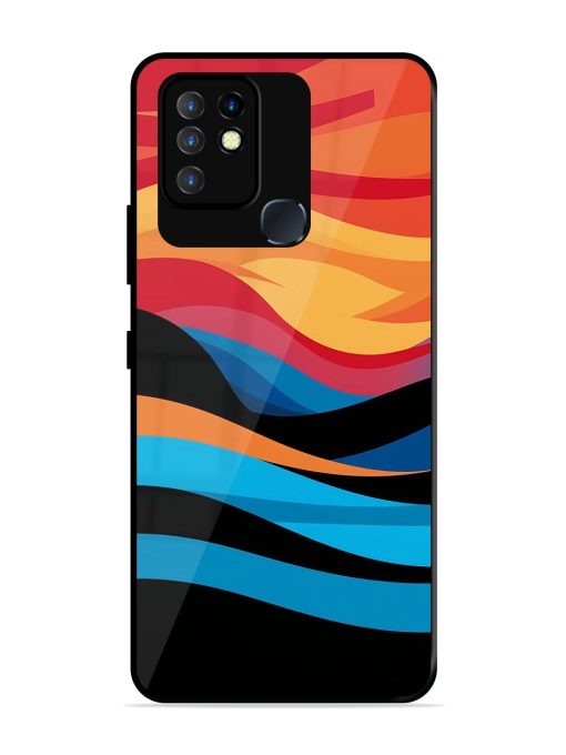 Blazing Currents Glossy Soft Edge Case for Infinix Hot 10 Chachhi