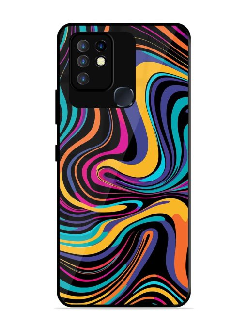 Psychedelic Swirl Glossy Soft Edge Case for Infinix Hot 10 Chachhi