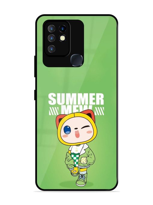 Purrfect Summer Glossy Soft Edge Case for Infinix Hot 10 Chachhi