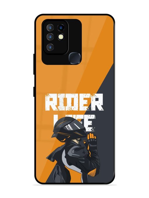 Ride Never Ends Glossy Soft Edge Case for Infinix Hot 10 Chachhi