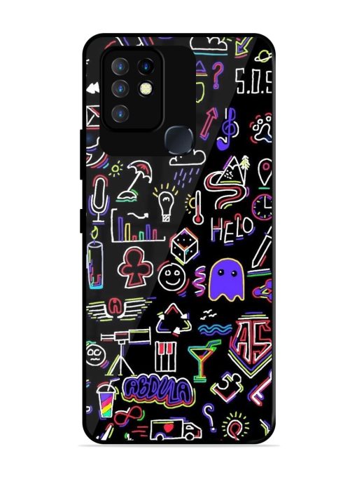 Neon Doodle Glossy Soft Edge Case for Infinix Hot 10 Chachhi